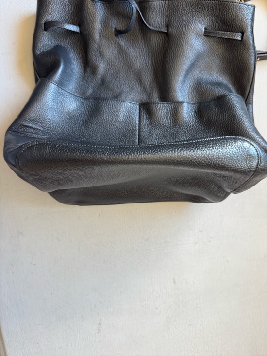 CUYANA Leather Backpack in Black Pebbled Leather main image 10